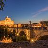 Le pont Sant'Angelo et le Castel Sant'angelo la nuit.. sur Patrick Löbler