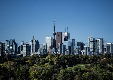 Toronto Skyline van Riverdale Park nr. 8 Kleurenversie van The Learning Curve Photography