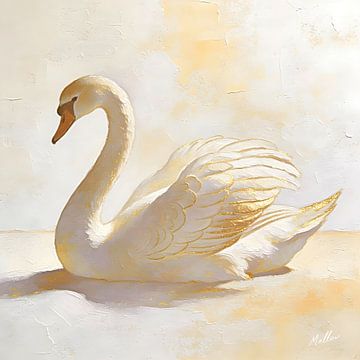 Pure Grace - Schwan Wandkunst von Mellow Art