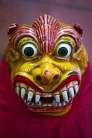 Mask in the temple