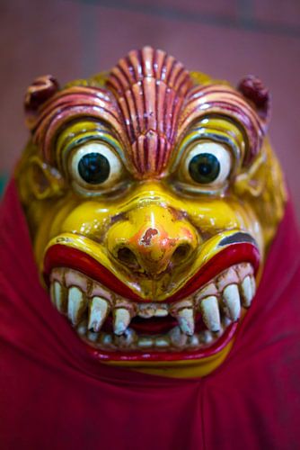 Mask in the temple