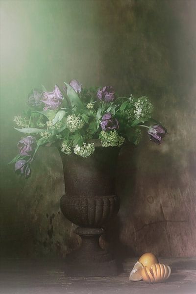 Still life with purple tulips by Saskia Dingemans Awarded Photographer