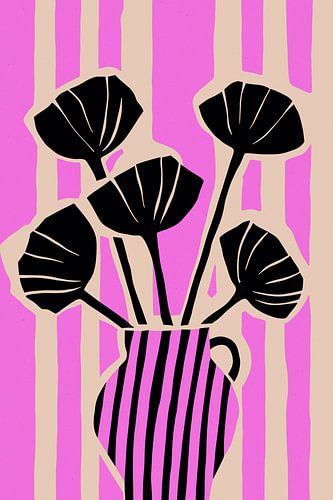 Striped Still Life (Pink) by Treechild