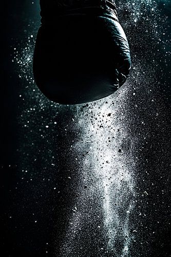 Dynamische bokshandschoen in actie