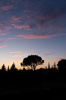 Pink Sky at Sunset in France