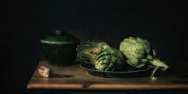 Still life artichoke by Monique van Velzen