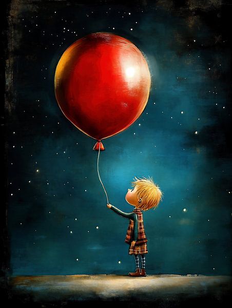 Kind mit Ballon von fernlichtsicht