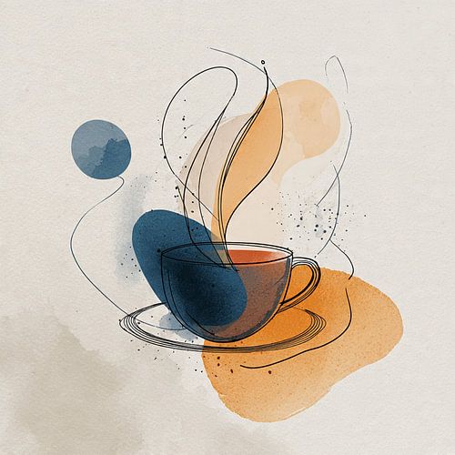 Steaming coffee cup no. 3