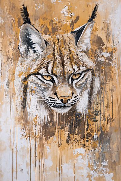 Peinture de lynx avec de la peinture dynamique par Imperial Art House