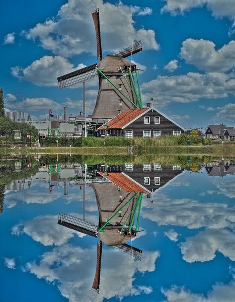 Water Reflection, Zaanse Schans, The Netherlands by Maarten Kost