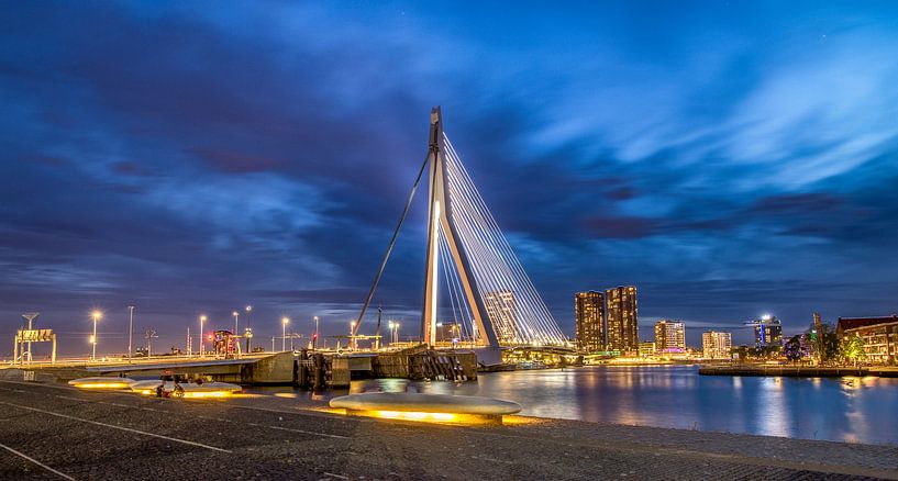 Erasmus bridge on a warm spring evening by Rene Siebring