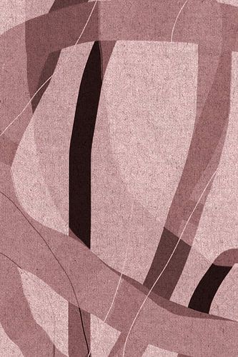 Formes et lignes modernes abstraites et minimalistes en brun no. 6