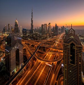 Dubai-skyline van Achim Thomae