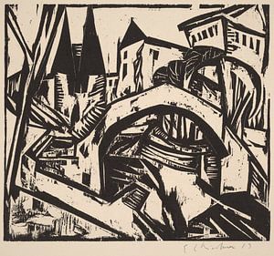 Ernst Ludwig Kirchner, Flussufer bei Elisabeth (Berlin), 1912-1913
