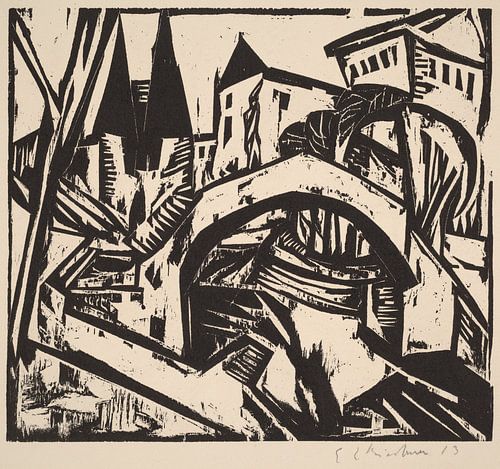 Ernst Ludwig Kirchner, Rivieroever bij Elisabeth (Berlijn), 1912-1913