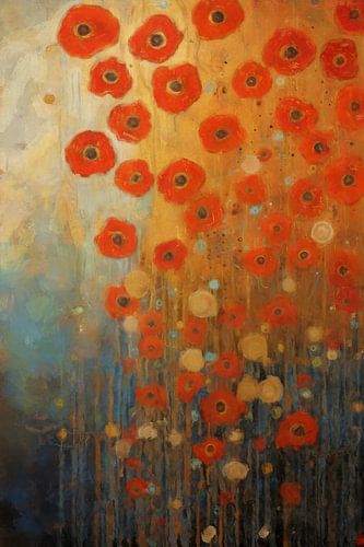 Red and Gold: Flowers in Decay