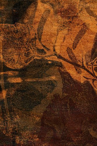 Abstract botanisch in aardetinten