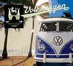 Volkswagen T1 Samba 1966 Blauw van Ad Hermans thumbnail
