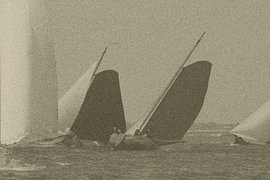 Skûtsjesilen on Frisian Waters by Jan Brons