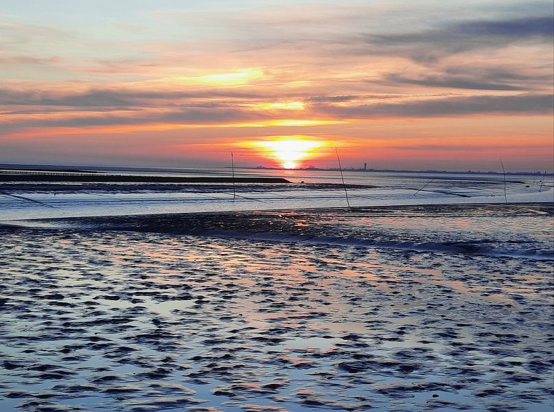 Evening atmosphere with romantic sunset by Michael Godlewski