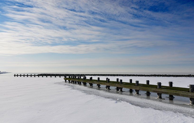 Het Markermeer in de winter van Thea Oranje