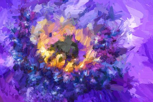 Purple heart of a flower