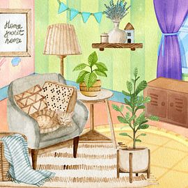 The Quiet Sanctuary A Watercolor Tale of Home