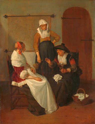 Een vertrouwelijk gesprek, Quiringh Gerritsz. van Brekelenkam