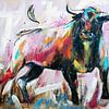 Bull van Vrolijk Schilderij