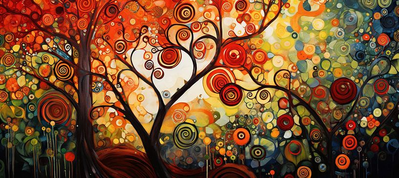 Dance of the Seasons | Colourful Nature Art by Abstract Painting