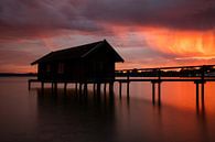 Zonsondergang aan de Ammersee van Andreas Müller thumbnail