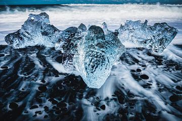 Prachtige ijs blokken in IJsland van Roy Poots