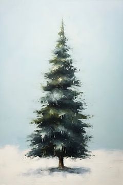 Minimal Groene Kerstboom in de Sneeuw van But First Framing