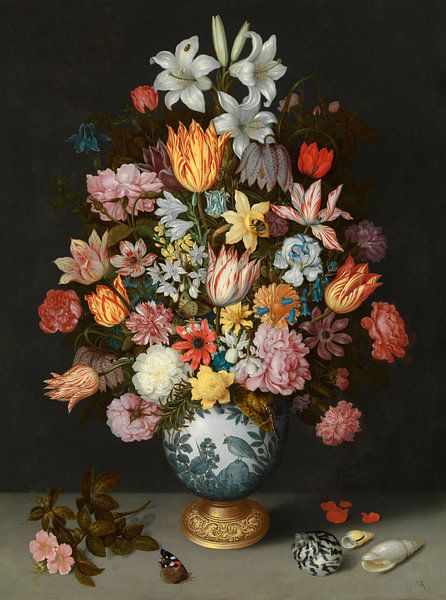 Stillleben mit Blumen in einer Wan-Li-Vase, Ambrosius Bosschaert der Ältere von Meesterlijcke Meesters