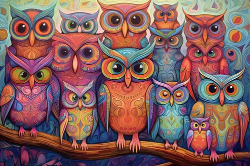 Eulendosen im Farbspektrum