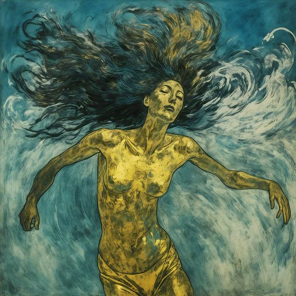 Golden Dancer in Motion by Jan Keteleer (JanKé): A Journey Beyond the Canvas
