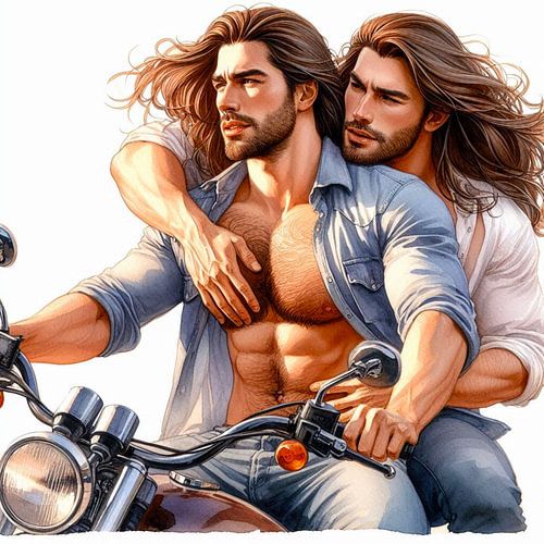 2 mannen op een motor