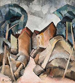 Romuald Kamil Witkowski - Landschap (1917) van Peter Balan