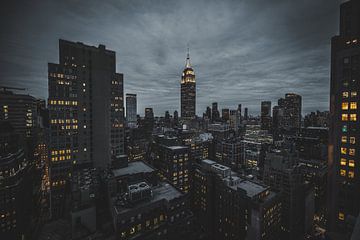 De skyline van New York City met het Empire State Building van Stefan Wanning