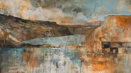 Abstract landscape in earth tones