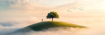 Vrede in de wolken van Poster Art Shop