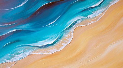The sea meets the beach