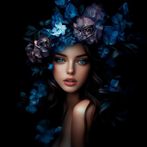 Flower Secrets: Blue and Light Blue