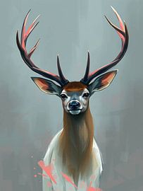 Minimalistische Hirschkopf-Silhouette von rendyokt rendy