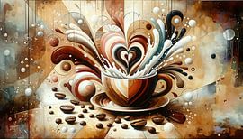 Schwerelose Kaffeekunst in Mokkatönen von artefacti