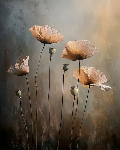 Coquelicots dans la lumière
