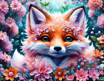 Schattige kleine Fox-3 van Johanna's Art