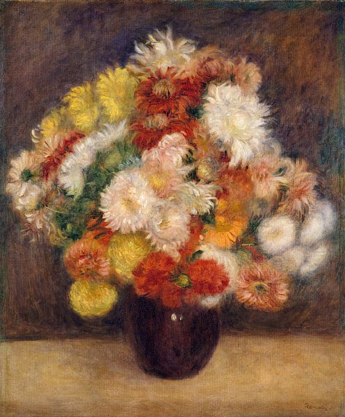 Blumenstrauß aus Chrysanthemen, Auguste Renoir von Meisterhafte Meister