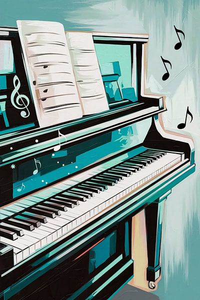 Piano moderne avec partitions par Imperial Art House