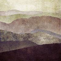 Abstract berglandschap in aardekleuren